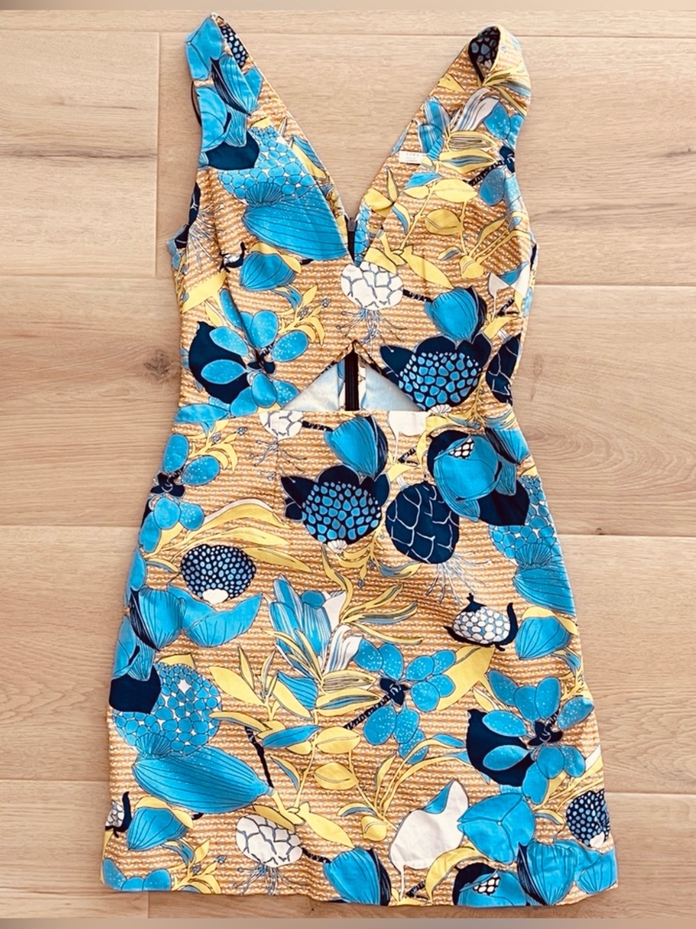 ZARA Tropical Cutout Mini Dress TRF size XS - Picture 3 of 5